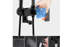 China Rotation Matte Black Wall Mount 4way Rain Shower Faucets supplier