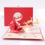 Paper Material 3D Pop Up Greeting Card For Holiday 20×13cm Size CMYK Color for sale
