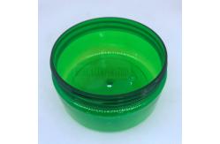 China Empty Plastic PET Jar With Green Body / Cream Jars Cosmetic Packaging supplier