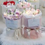 Romantic Little Rabbit Bouquet Finished Product Hand-knitted Wool Rose Valentine's Day Birthday Gift for Girls for sale