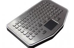 China Mini IP65 Explosion Proof Desk Top Industrial Metal Keyboard With Waterproof Touchpad supplier