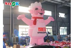 China Giant Inflatable Cartoon Characters Pig Model Advertising For Restaurant supplier