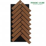 Wood Slat Acoustic Panels with PET-Fiber Soundproofing for Homes Hotels Akupanel for sale