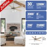 52 MDF Ceiling Fan With Light Kit 6 Speeds Quiet Dc Motor