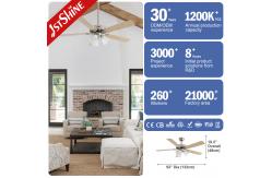 China 52 MDF Ceiling Fan With Light Kit 6 Speeds Quiet Dc Motor supplier