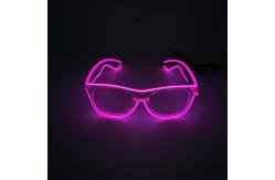 China Clear Frame Lens Luminous LED Glasses With Neon Light Flashing supplier