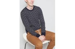 China Half Wool / Cotton Double Layer Sweater , Jacquard Winter Pullover Sweaters supplier