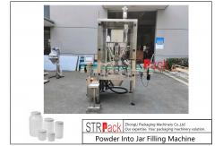 China Automatic Jar Powder Filling Machine 50L Hopper For Pharmaceutical Foodstuff supplier