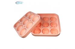 China 3D Rose Shaped Ice Cube Tray Silicone Mold Food Grade 9 Cavities supplier