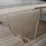 Decorative 7 X 7 Stainless Steel Ferrule Rope Mesh Flexible Fence For Stair Railing for sale