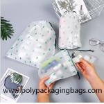 22*33cm Frosted PE Plastic Drawstring Pouch Bag for sale