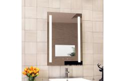 China Customized Design Style LED Lighted Bathroom Mirror with Clock and Medicine Cabinet supplier