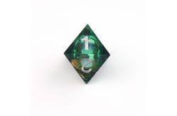 China Green foil gold natural resin multi -faceted desktop game Dice Border Gate supplier