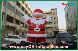 China Custom Height Inflatable Holiday Decorations , Outdoor Inflatable Santa Claus supplier