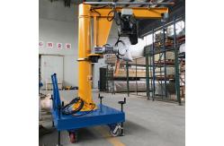 China Column Mobile Electric Jib Crane 1 Ton Motorized Rotation 2-4m Span supplier