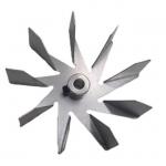 114mm Diameter Fireplace Fan 9 Blades Galvanized Sheet For Pellet Stove