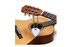 China Double Sided Metal Sublimation Guitar Pick With Chain personalized guitar picks supplier