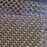 Antique Brass Architectural Steel Mesh For Kitchen Cabinets for sale