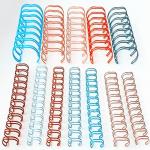 60 Sheets 5/16'' Colorful Double Wire O Metal Double Loop Wire for sale
