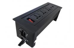 China Elegant Surface Desk Mount Power Outlet Aluminum Edge Multi- Functional supplier