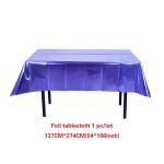 Oil Proof Metallic Sparkling Tablecloth 137x274cm For Dining Table