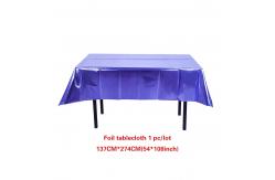 China Oil Proof Metallic Sparkling Tablecloth 137x274cm For Dining Table supplier