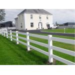 Garden White Vinyl Horse Fence / Vinyl Pasture Fence Rotting Resistance for sale