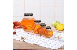 China Twist Off Metal Cap Glass Jam Jars , Clear Mason Jars Small Glass Containers supplier