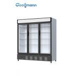 Vertical Glass Door Freezer 220V / 50Hz Transparent Fridge 2 . 02m Height for sale
