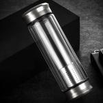 Safe Reusable Glass Bottles , Build In Tea Mesh Net Insulated Drink Bottle
