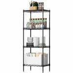 5 Tier Wire Shelving Unit Black Kitchen Storage Rack 24 W X 18 D X 54 H for sale