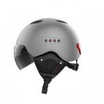 Ladies Retro Gray IPX5 Bluetooth Music Motorcycle Helmet With Speaker for sale