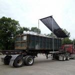 China Dump Truck Trailer Mesh Tarp Heavy Duty Acrylic 7'X16' Black Double Pockets No Rust Brass Grommet for sale