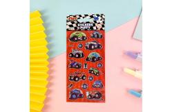 China Non Toxic Cartoon Sticker Sheet 1.25mm Puffy 3d Stickers Soft Elastic supplier