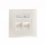 ABS 2 Port Wall Network Cable Faceplate For Workstation