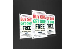 China Custom Size A3 Wall Mounted Document Holder Transparent Acrylic Billboard ODM supplier