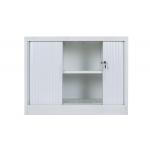 Vertical Double Drawer White  Roller Shutter Door Filing Cabinets