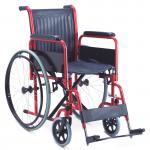 Self Propelled Manual Wheelchair Lightweight Folding Footrest Powder Coating for sale