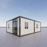 Soundproof Prefabricated Container Homes With Rock Wool Sandwich Panel for sale