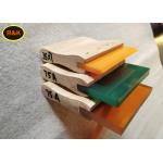 Yellow Screen Printing Squeegee Blades Wooden Handle 75A 40cm Length
