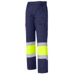 Multi Pocket High Visibility Polycotton Trousers 200gsm Reflective Work Pants for sale