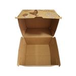 Recycled Corrugated Fast Food Gourmet Burger Packaging Box Eco Friendly for sale