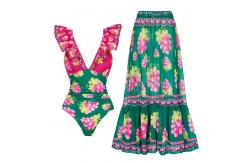 China XL Size Red Swimming Suits Bikini with Removable Padding Features supplier