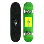 31 × 7.8  Complete Street Skateboards 7 Layer Maple Polished Aluminum Trucks