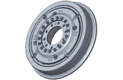 China Light Rail Resilient Wheels Safety Assembled With Tyres And Wheel Center supplier