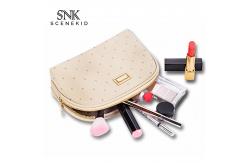 China Polyester Customized Shell Shape Blue Toiletry Pouch Bag supplier
