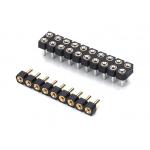 2.0mm Machined Round Female Pin Header Connector Dual Row PCB H2.8mm 7.4mm for sale