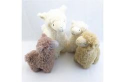 China Soft Standing Creative Plush Llama Alpaca Toy Custom Safe Kids Playing Embroidery Doll supplier