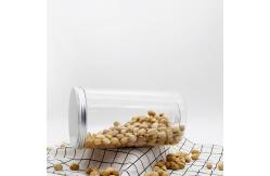 China PET Plastic Round Jar Candy Powder Dried Fruit Storage With Silver Lids supplier