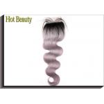 Lace Top Real Hair Clip In Extensions Body Wave Silk Lace Closure for sale